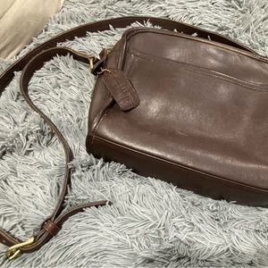 Genuine vintage COACH Metropolis brown leather shoulder bag/purse/crossbody